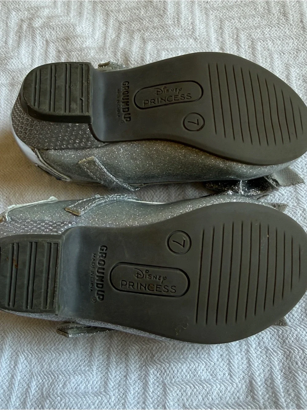 Silver Glitter Mary Jane Princess Shoes